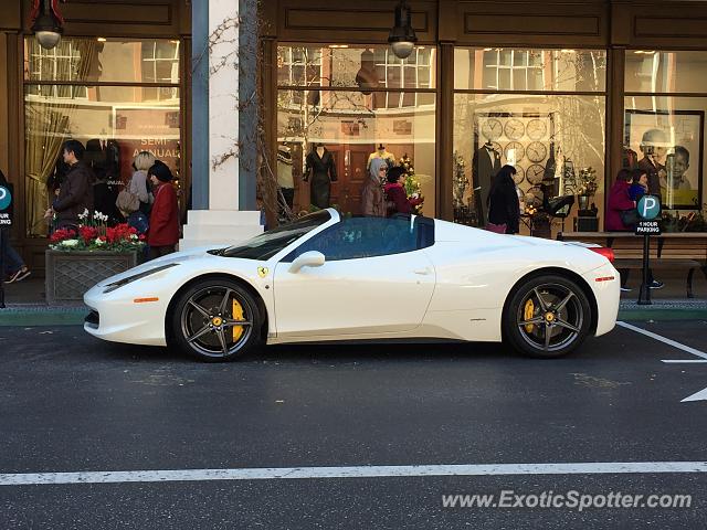 Ferrari 458 Italia spotted in Los gatos, United States