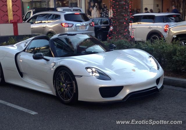 Porsche 918 Spyder spotted in Beverly Hills, California