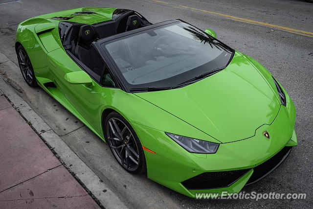 Lamborghini Huracan spotted in Miami Beach, Florida
