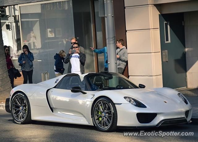 Porsche 918 Spyder spotted in Beverly Hills, California