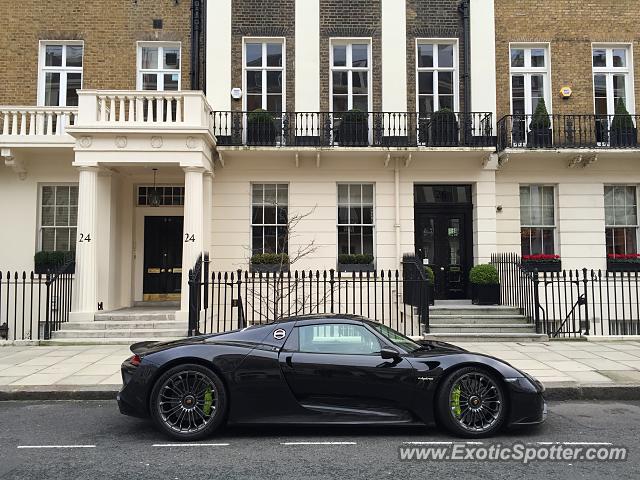Porsche 918 Spyder spotted in London, United Kingdom
