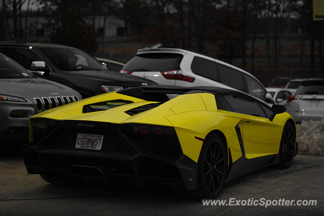 Lamborghini Aventador spotted in Woburn, Massachusetts