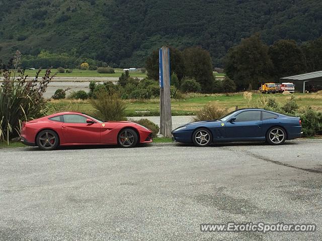 Ferrari F12 spotted in Makarora, Wanaka, New Zealand
