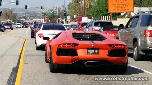 Lamborghini Aventador spotted in Rowland heights, California