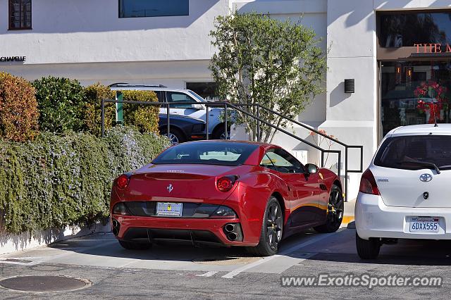 Ferrari California spotted in Malibu, California
