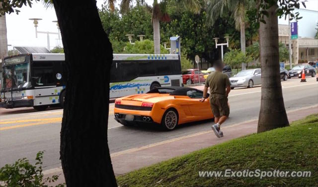 Lamborghini Gallardo spotted in Miami Beach, Florida