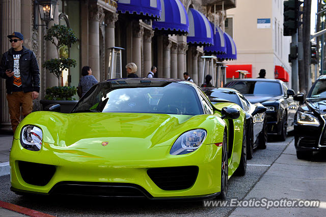 Porsche 918 Spyder spotted in Beverly Hills, California