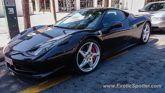 Ferrari 458 Italia spotted in Platja d'Aro, Spain