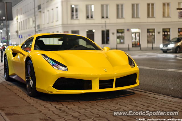 Ferrari 488 GTB spotted in Warsaw, Poland