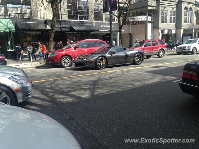 Ferrari 458 Italia spotted in Vancouver, Canada