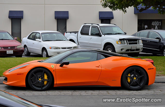 Ferrari 458 Italia spotted in Santa Ana, California
