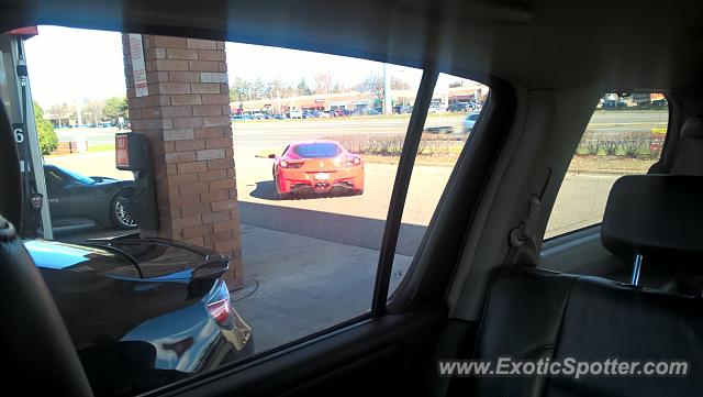 Ferrari 458 Italia spotted in Eden Prairie, Minnesota