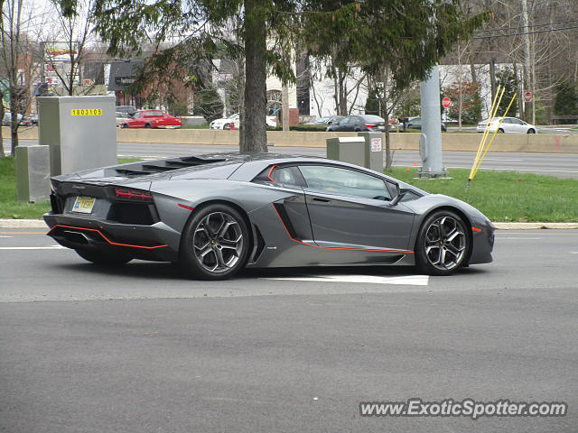 Lamborghini Aventador spotted in Green Brook, New Jersey