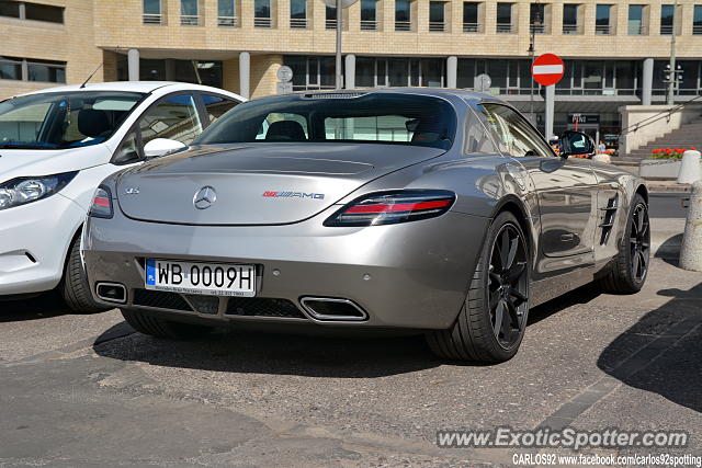 Mercedes SLS AMG spotted in Warsaw, Poland