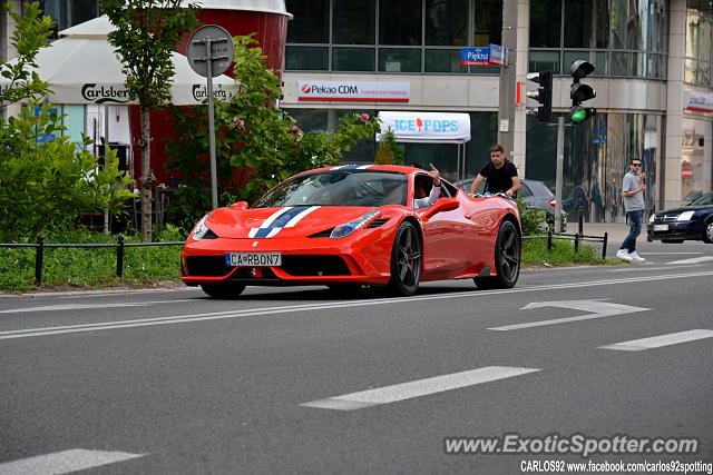 Ferrari 458 Italia spotted in Warsaw, Poland
