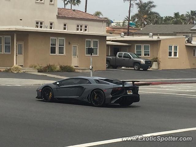 Lamborghini Aventador spotted in Huntington Beach, California
