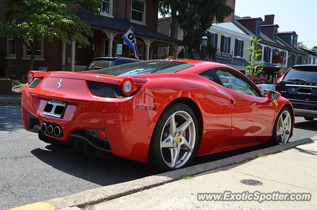 Ferrari 458 Italia spotted in Doylestown, Pennsylvania