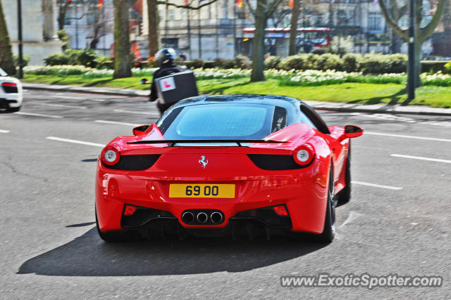 Ferrari 458 Italia spotted in London, United Kingdom