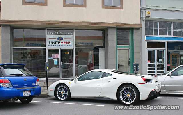 Ferrari 488 GTB spotted in Burlingame, California