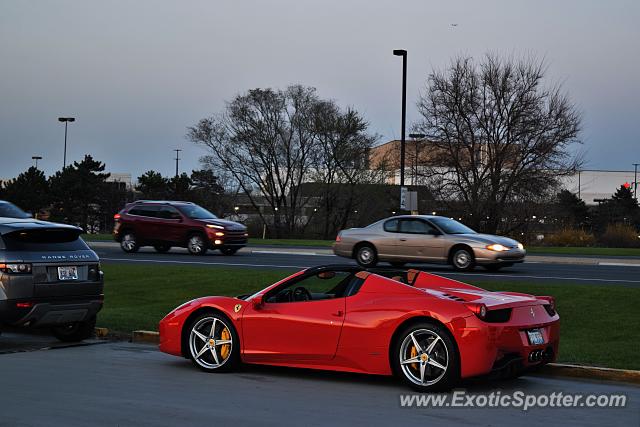 Ferrari 458 Italia spotted in Oak Brook, Illinois