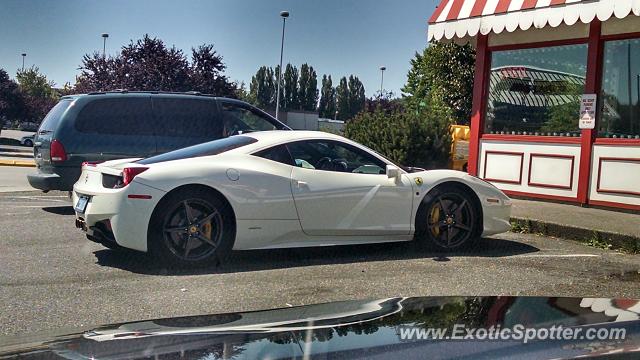 Ferrari 458 Italia spotted in Burlington, Washington