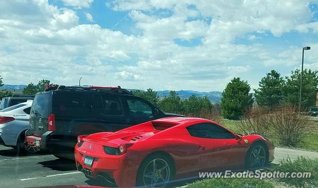 Ferrari 458 Italia spotted in Highlands ranch, Colorado