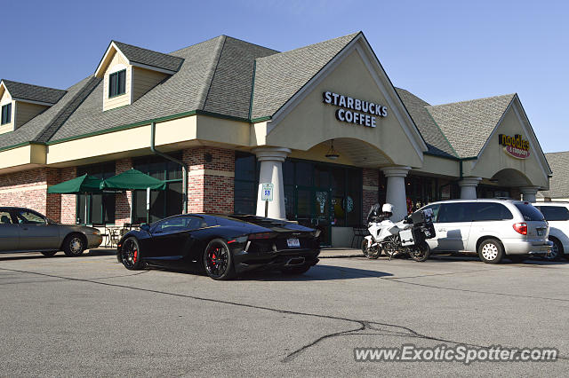 Lamborghini Aventador spotted in Pewaukee, Wisconsin