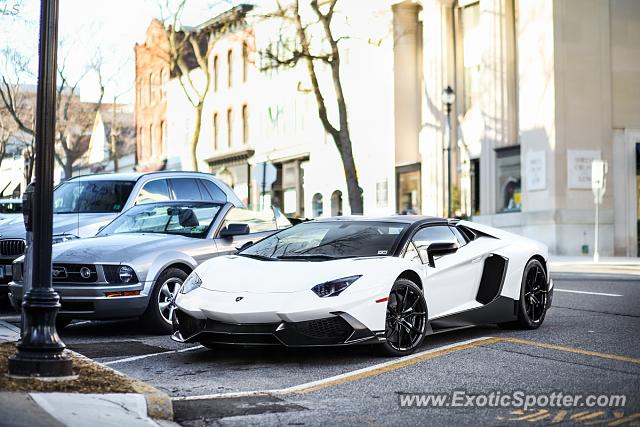 Lamborghini Aventador spotted in Greenwich, Connecticut