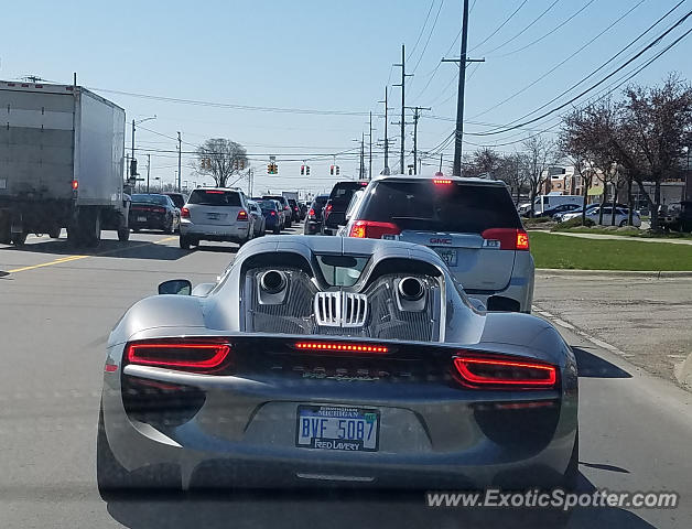 Porsche 918 Spyder spotted in Rochester, Michigan