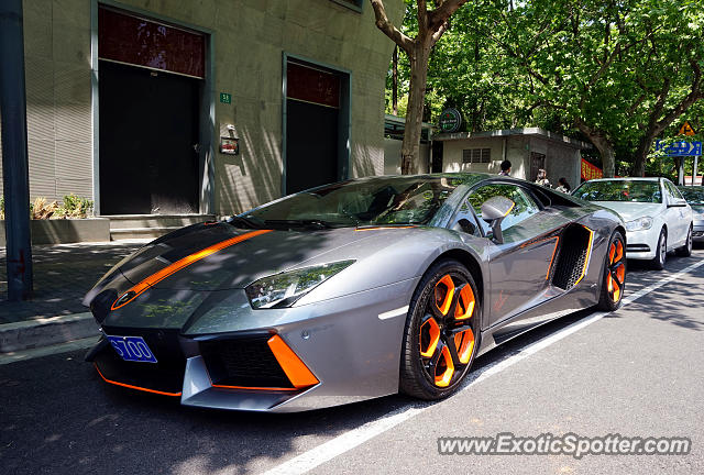 Lamborghini Aventador spotted in Shanghai, China