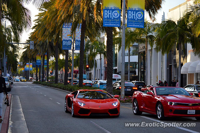 Lamborghini Aventador spotted in Beverly Hills, California