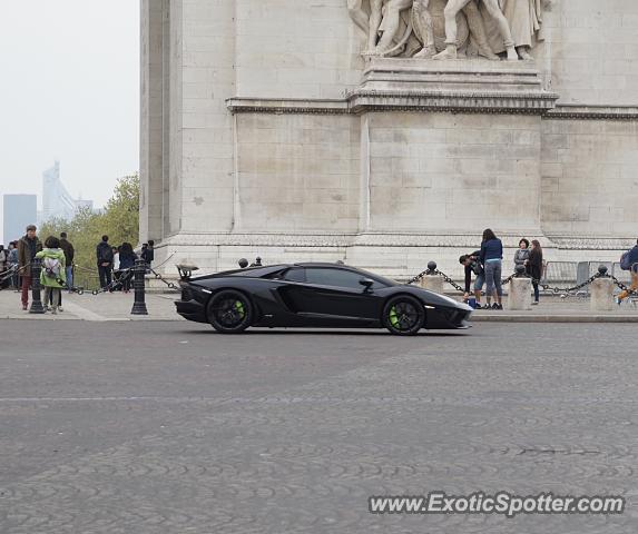 Lamborghini Aventador spotted in Paris, France