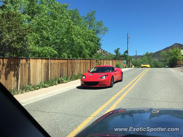 Lotus Evora spotted in Jemez Springs, New Mexico