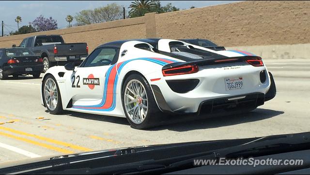 Porsche 918 Spyder spotted in 405 South, California