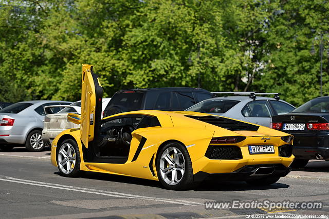 Lamborghini Aventador spotted in Warsaw, Poland