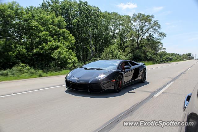 Lamborghini Aventador spotted in Pewaukee, Wisconsin