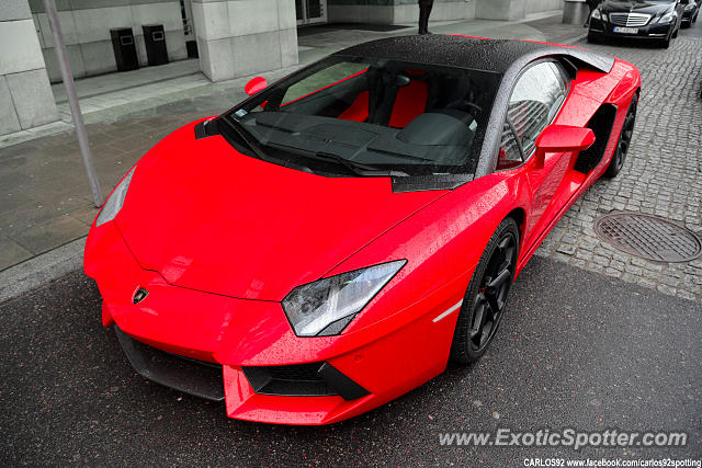 Lamborghini Aventador spotted in Warsaw, Poland