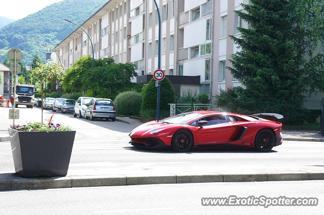 Lamborghini Aventador spotted in Annecy, France