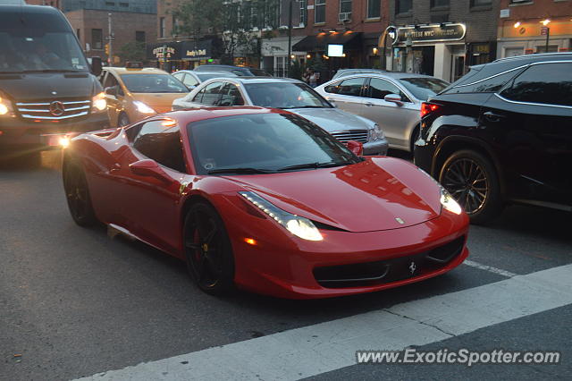 Ferrari 458 Italia spotted in New York City, New York
