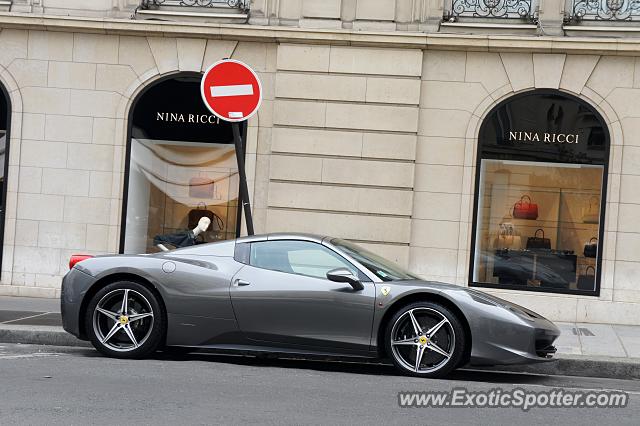 Ferrari 458 Italia spotted in Paris, France