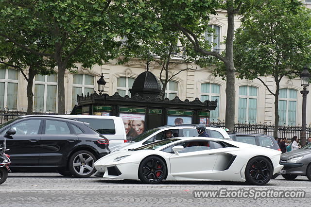 Lamborghini Aventador spotted in Paris, France