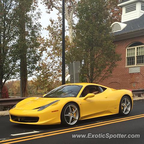 Ferrari 458 Italia spotted in New Hope, Pennsylvania