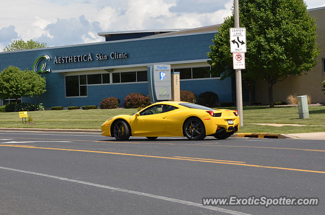 Ferrari 458 Italia spotted in Middleton, Wisconsin