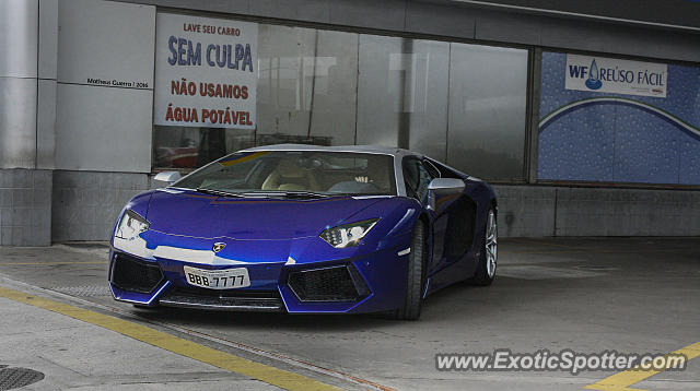 Lamborghini Aventador spotted in São Paulo, Brazil