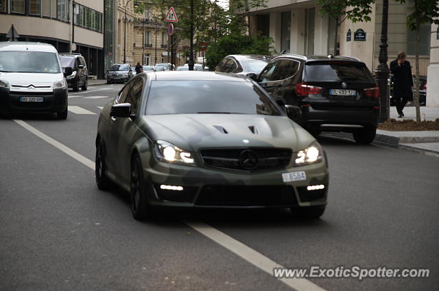 Mercedes C63 AMG Black Series spotted in Paris, France