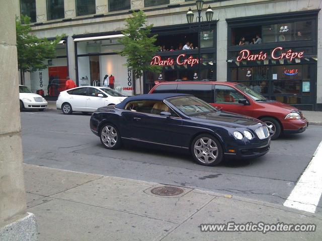 Bentley Continental spotted in Montreal, Quebec, Canada