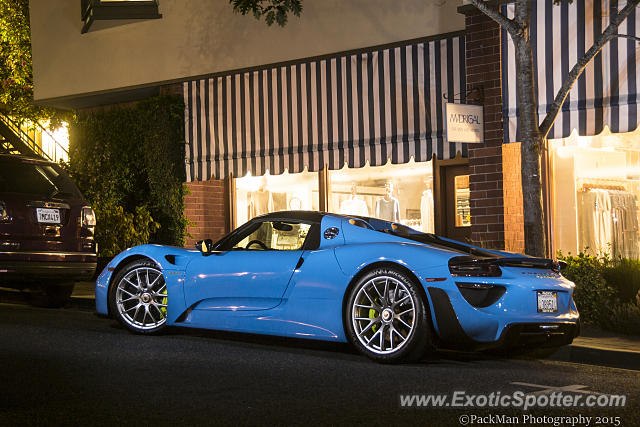 Porsche 918 Spyder spotted in Carmel, California