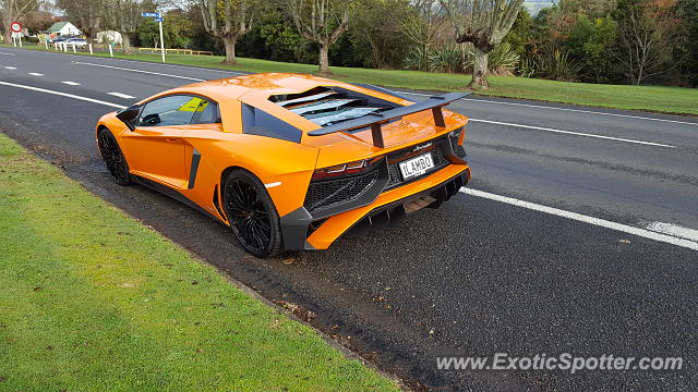 Lamborghini Aventador spotted in Pirongia, New Zealand