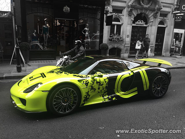 Porsche 918 Spyder spotted in London, United Kingdom