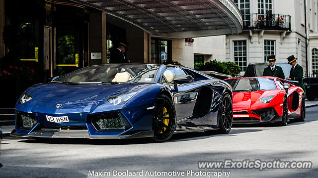 Lamborghini Aventador spotted in London, United Kingdom